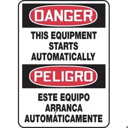 Accuform BILINGUAL Safety Sign  SPANISH SBMEQM090VP SBMEQM090VP